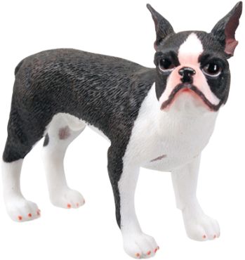 boston terrier dog statue