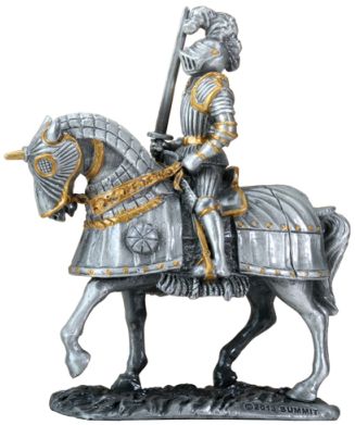 English Knight On Horse - Pewter