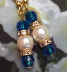 Mediterranean Blue Crystal Wedding Earrings