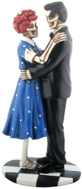 1950s Skeleton Couple Statue