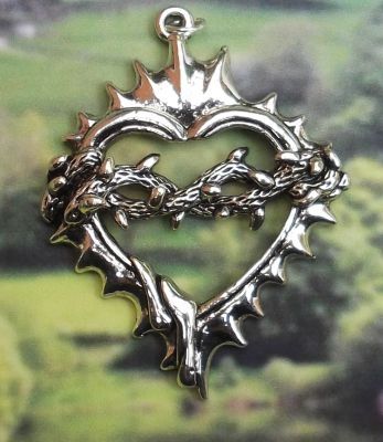 Barbed Wire Heart Jewelry Pendant