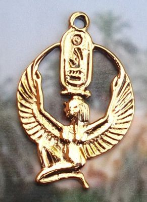 Kneeling Egyptian Goddess Isis Pendant - Mandarava Gifts for the Spirit