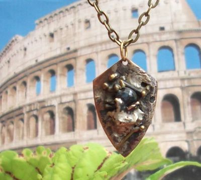 Roman Holiday Art Metal Necklace