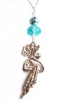 Aquamarine Romance Fairy Necklace