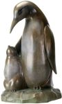 Bronze Penguin Mother & Child