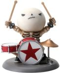 Rockstar Lucky On Drums Boy Skeleton Statue