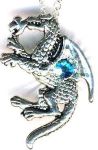 Celtic Baby Nugbert Dragon Necklace With Crystal