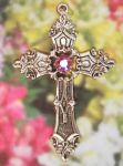 Celtic Renaissance Cross Necklace With Crystal