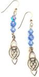 Celtic Two Lives Entwined Earrings With Crystals