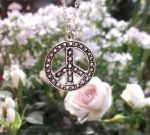 Embossed Peace Sign Jewelry Pendant