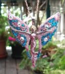 Glittering Butterfly Fairy Necklace