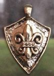 Fleur De Lis Shield Celtic Jewelry Pendant