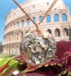 Scarlet Dawning Art Metal Necklace