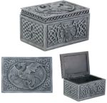 Pewter Finish Dragon Celtic Jewelry Box