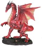Small Red Midnight Dragon Statue