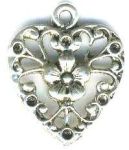 Small Flower Heart Jewelry Pendant