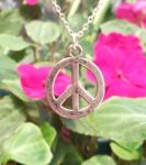 Small Smooth Peace Sign Jewelry Pendant