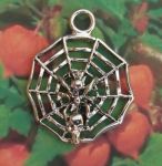 Medium Spider In Web Jewelry Pendant