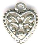 Tiny Filigree Heart Jewelry Pendant